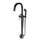 Castello Usa Neptune Freestanding Matte Black Gooseneck Tub Filler Faucet with Breeze Handle CB-F04-MB-J0806 - alternate 1